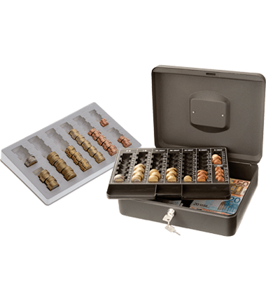 Cajas y bandejas portaeuros